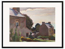 Gerahmter Kunstdruck Landschaft aus Frankreich