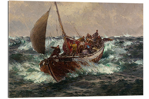 Gallery print Fisherman on a stormy sea