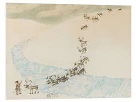 Foam board print Reindeer herding