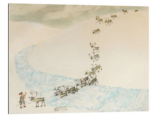 Gallery print Reindeer herding