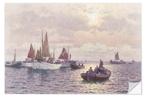 Selvklebende plakat Fishing boats