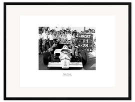 Impresión de arte enmarcada Alain Prost, Winner in Portugal, 1987