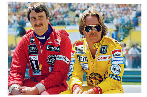 Cuadro de PVC Keke Rosberg and Nigel Mansell, 1980