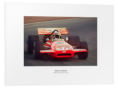 Foam board print Mario Andretti, April 14, 1970