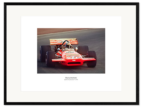 Impresión de arte enmarcada Mario Andretti, April 14, 1970
