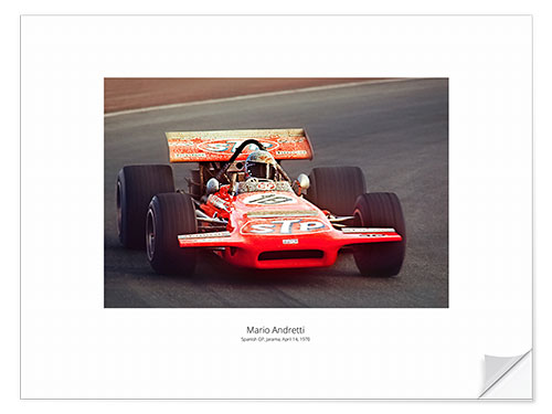 Muursticker Mario Andretti, April 14, 1970