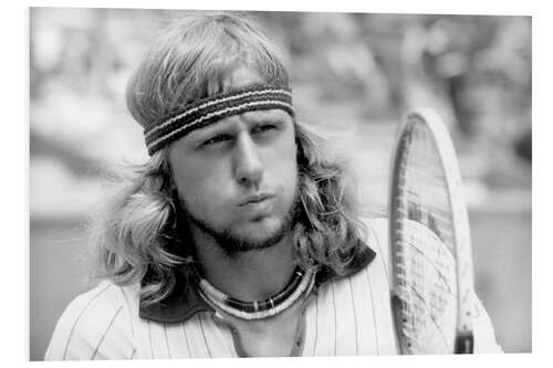 Tableau en PVC Bjorn Borg, Swedish Tennis Player, French Open, Roland Garros, Paris, June 1St, 1976