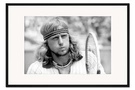 Gerahmter Kunstdruck Björn Borg, French Open, Roland Garros, Paris, 1. Juni 1976