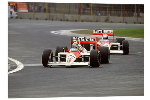 Hartschaumbild Alain Prost and Ayrton Senna, 1988