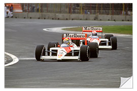 Sticker mural Alain Prost and Ayrton Senna, 1988