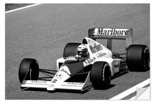 Sticker mural Alain Prost, McLaren MP4/5, 1989