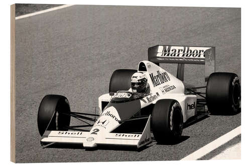 Wood print Alain Prost, McLaren MP4/5, 1989