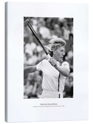 Lerretsbilde Martina Navratilova, French Open, Roland Garros, Tennis Tournament in 1988