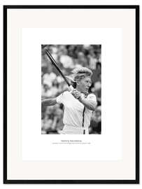 Framed art print Martina Navratilova, French Open, Roland Garros, Tennis Tournament in 1988