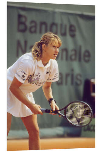 PVC-tavla German Tenniswoman Steffi Graf during French Open in 1989