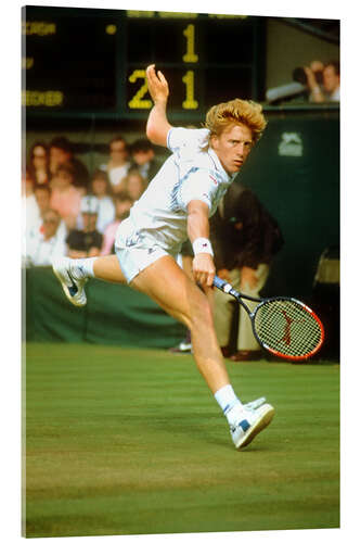 Quadro em acrílico Tennisman Boris Becker at a Wimbledon Game in June 1988
