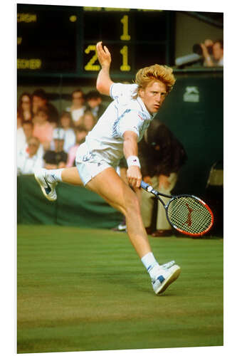 PVC print Tennisman Boris Becker at a Wimbledon Game in June 1988