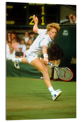 Gallery print Tennisman Boris Becker at a Wimbledon Game in June 1988