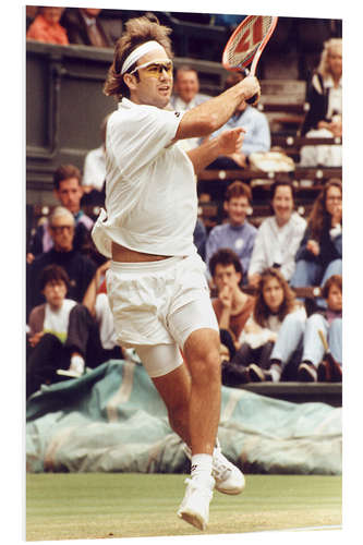 Hartschaumbild Andre Agassi, US-amerikanischer Tennisspieler, Wimbledon-Turnier, England, 1. Juli 1991