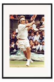 Gerahmter Kunstdruck Andre Agassi, US-amerikanischer Tennisspieler, Wimbledon-Turnier, England, 1. Juli 1991