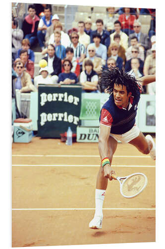 Foam board print Yannick Noah, French Open, Roland Garros, France, 1983