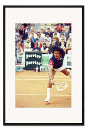 Gerahmter Kunstdruck Yannick Noah, French Open, Roland Garros, Frankreich, 1983