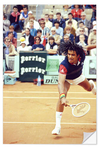 Autocolante decorativo Yannick Noah, French Open, Roland Garros, France, 1983