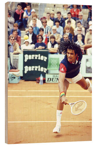 Wood print Yannick Noah, French Open, Roland Garros, France, 1983