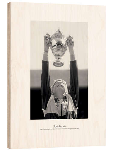Wood print Boris Becker, Tennis Player III