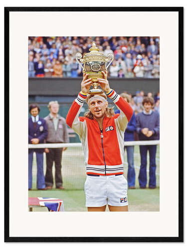 Gerahmter Kunstdruck Björn Borg, Tennispokal