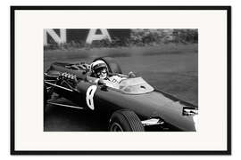 Gerahmter Kunstdruck Jackie Stewart, britischer Rennfahrer