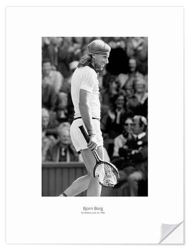 Muursticker Björn Borg, Tennis Player II