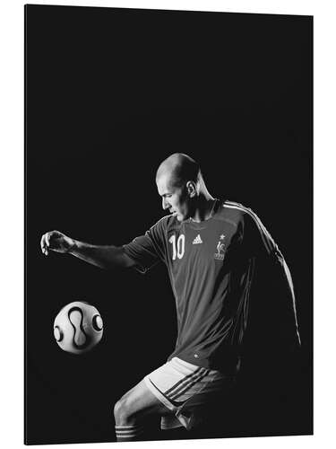 Aluminium print Zinedine Zidane, Footballer II