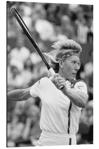 Aluminium print Martina Navratilova, French open, 1988