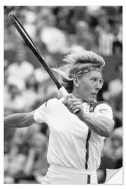 Sticker mural Martina Navratilova, French open, 1988