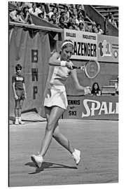 Cuadro de aluminio Tennis Player Chris Evert Lloyd, French International Tennis Match, June 13, 1975