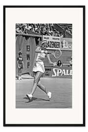Gerahmter Kunstdruck Chris Evert Lloyd, Tennisspielerin, French Open, 13. Juni 1975