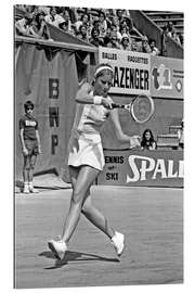 Quadro em plexi-alumínio Tennis Player Chris Evert Lloyd, French International Tennis Match, June 13, 1975