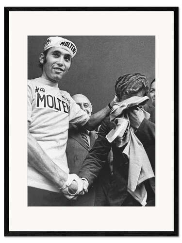 Gerahmter Kunstdruck Sieger Eddy Merckx und Cyrille Guimard, Tour de France, 1972