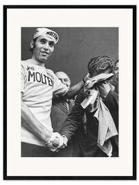Gerahmter Kunstdruck Sieger Eddy Merckx und Cyrille Guimard, Tour de France, 1972