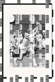 Gerahmter Kunstdruck Jimmy Connors, Tennisspieler, Wimbledon, 23. Juni 1976