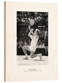 Wood print Stefan Edberg, Tennis player