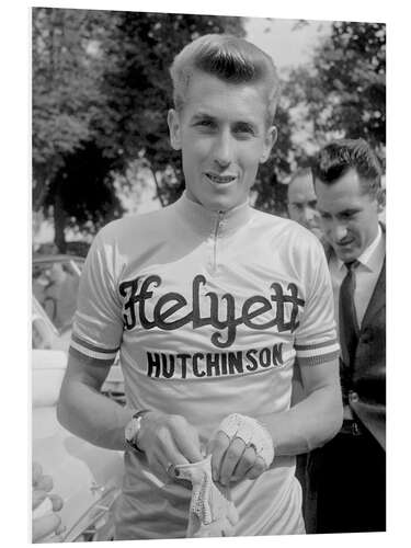 Foam board print Jacques Anquetil, French cyclist