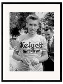 Gerahmter Kunstdruck Jacques Anquetil, Französischer Radsportler