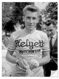 Selvklebende plakat Jacques Anquetil, French cyclist