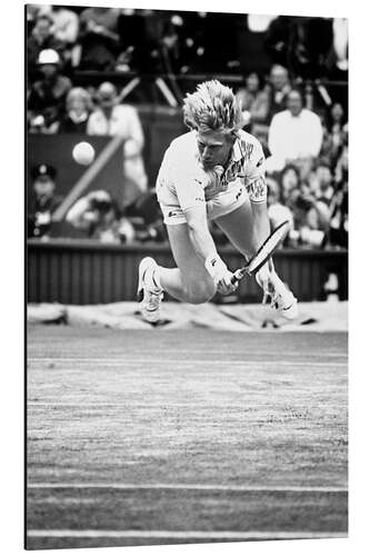 Alubild Tennisspieler Boris Becker, Wimbledon-Spiel, 5. Juli 1988