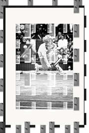 Gerahmter Kunstdruck Tennisspieler Boris Becker, Wimbledon-Spiel, 5. Juli 1988