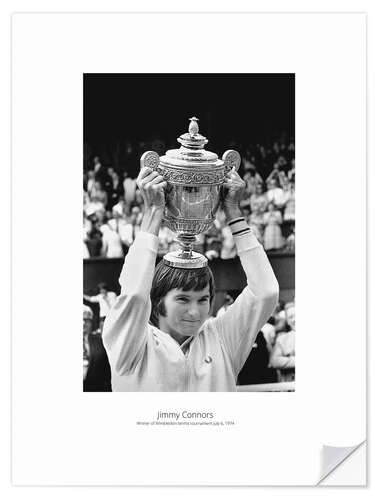 Wandsticker Jimmy Connors, Tennisspieler