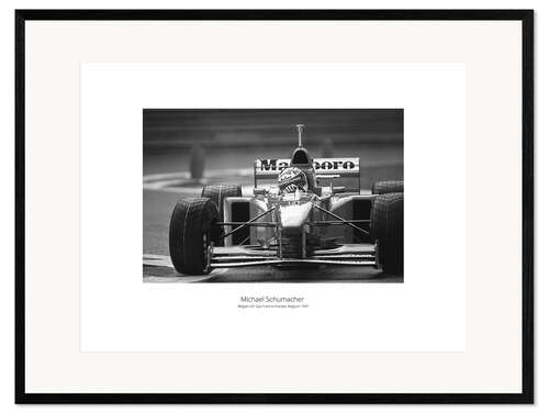 Impresión de arte enmarcada Michael Schumacher, Ferrari F310B II