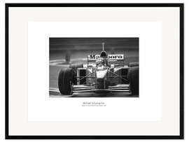 Impresión de arte enmarcada Michael Schumacher, Ferrari F310B II